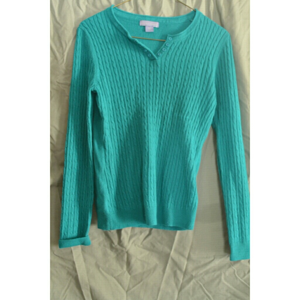 Teal Sweater Laura Scott